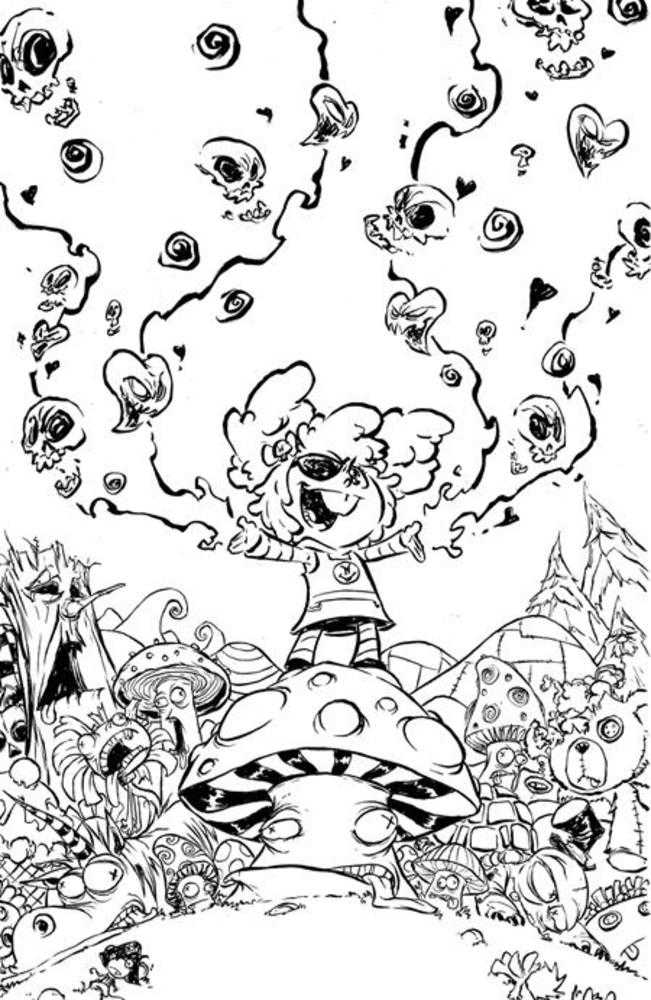 I Hate Fairyland (2022) #19 Cover D 1 in 25 Skottie Young Black & White Full Art Variant (Mature)