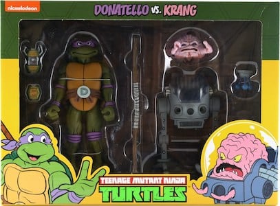 NECA TMNT Cartoon Donatello vs. Krang 2-Pack