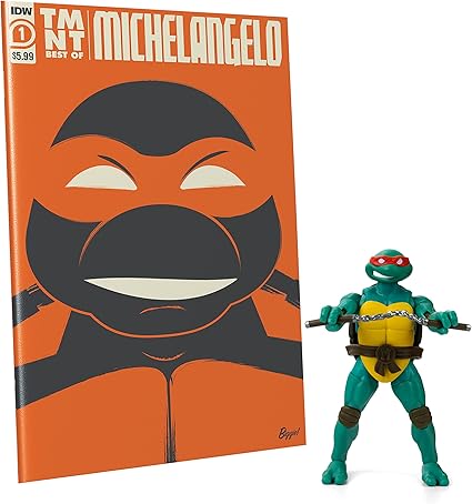 BST AXN TMNT Michelangelo Comic+Figure