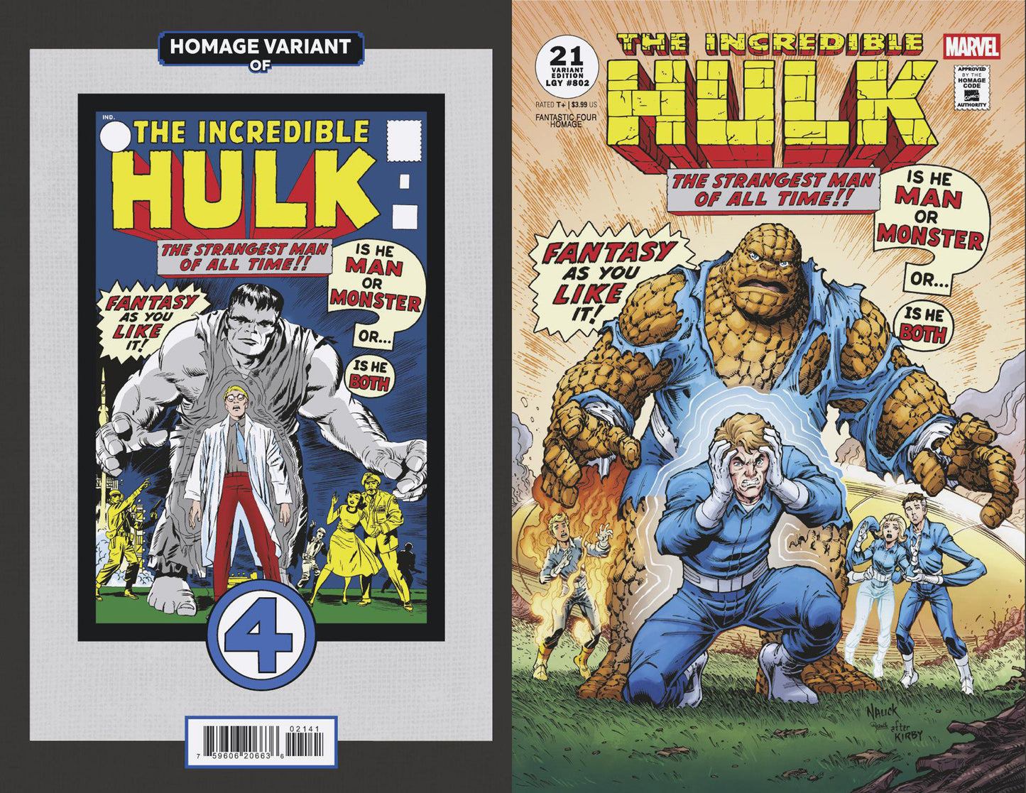 Incredible Hulk #21 Todd Nauck Fantastic Four Homage Variant