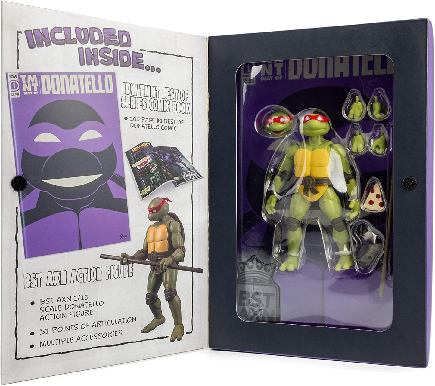 BST AXN TMNT Donatello Comic+Figure