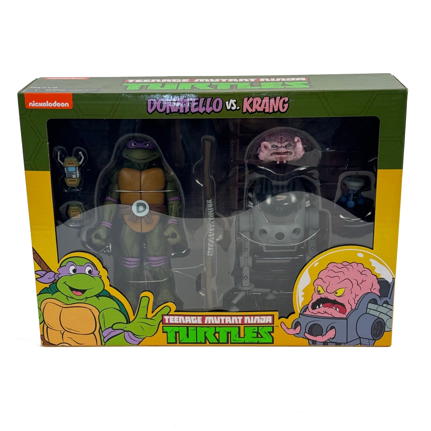 NECA TMNT Cartoon Donatello vs. Krang 2-Pack