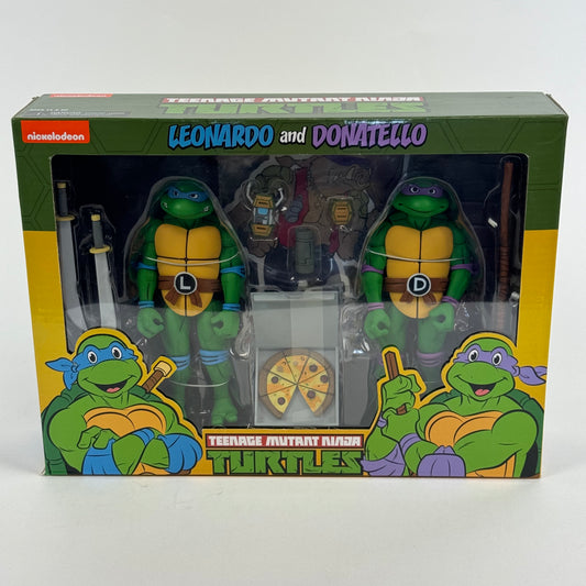 NECA TMNT Cartoon Leonardo and Donatello 2-Pack