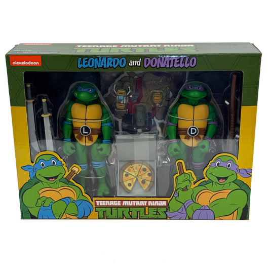 NECA TMNT Cartoon Leonardo and Donatello 2-Pack