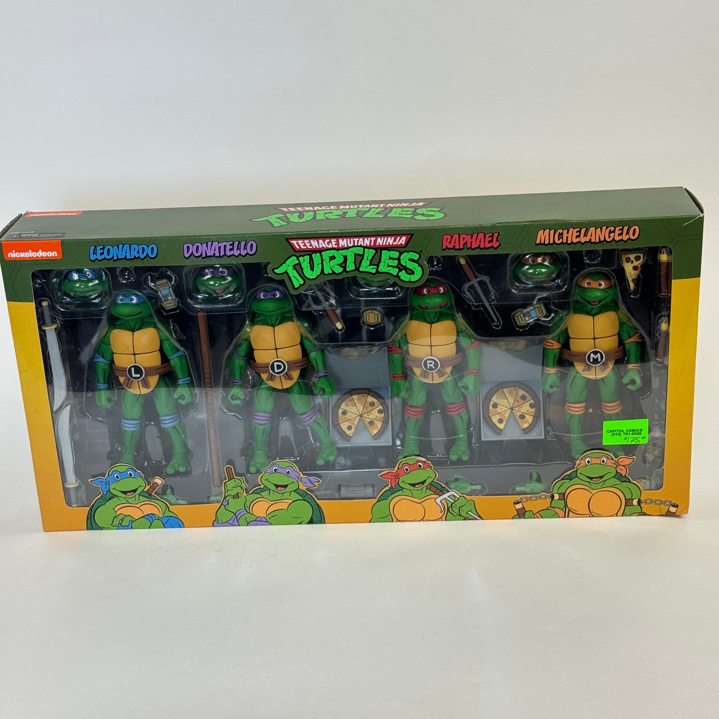 NECA TMNT Cartoon Leonardo, Donatello, Raphael, and Michelangelo 4-Pack