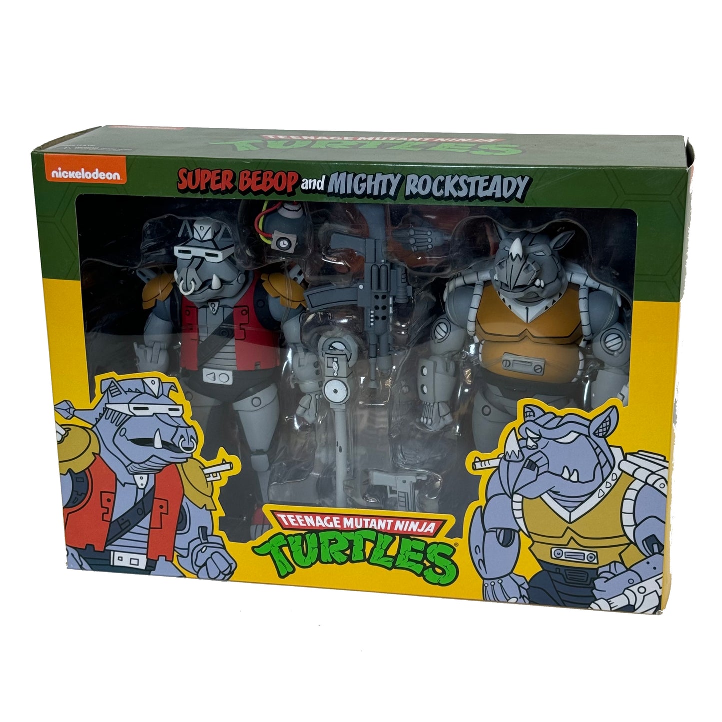 NECA TMNT Cartoon Super Bebop and Mighty Rocksteady 2-Pack