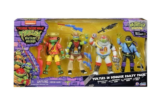 Playmates TMNT Mutant Mayhem Turtles in Disguise Party Pack