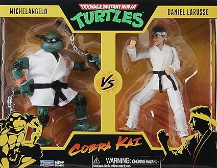 Playmates TMNT Vs. Cobra Kai Michelangelo Vs. Daniel Larusso