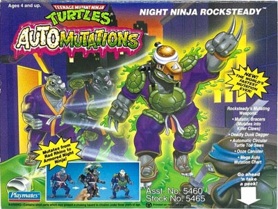 Playmates TMNT Automutations Night Ninja Rocksteady